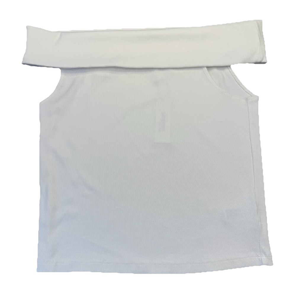 NEW! The Drop‎ White Ribbed Knit Off Shoulder Cotton Top Sz 2XL NWT!